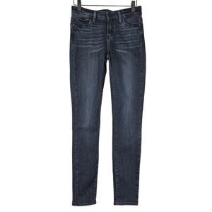 PAIGE WOMEN'S VERDUGO ULTRA SKINNY JEAN – DARK BLUE STONE WASHED, SIZE 28